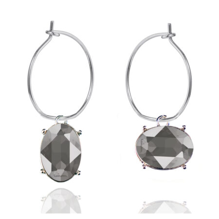 Any Which Way Earring - Silver with Chrome