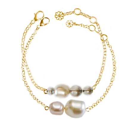 Limit-ed Pearl Duo Bracelet - Pearl & Gold
