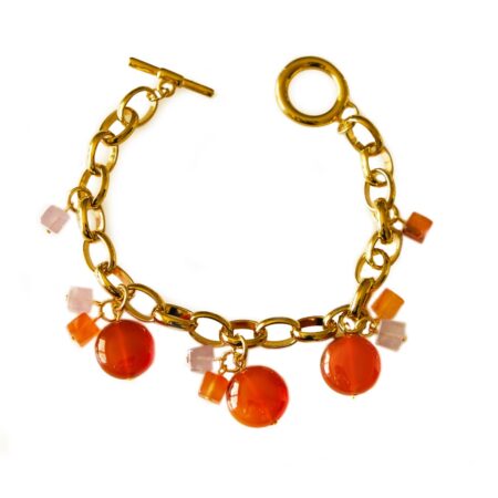 Limit-ed Burnt Orange Semiprecious Bracelet