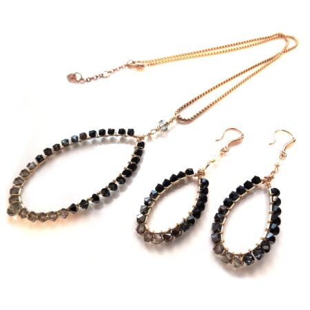 'I Made It!' Shimmer Drop Earring & Necklace Set
