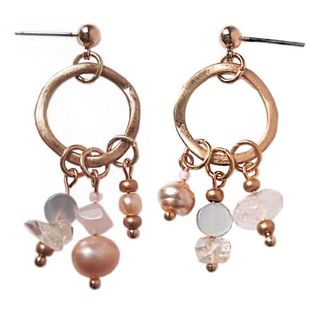 Limit-Ed Rose Quartz & Pink Freshwater Pearl Delicate Earring