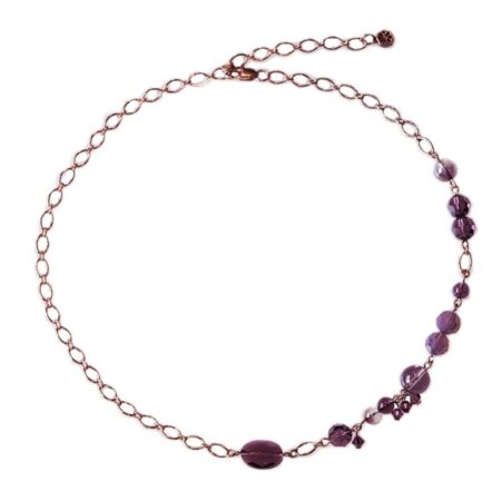 Of Two Halves Necklace - Amethyst